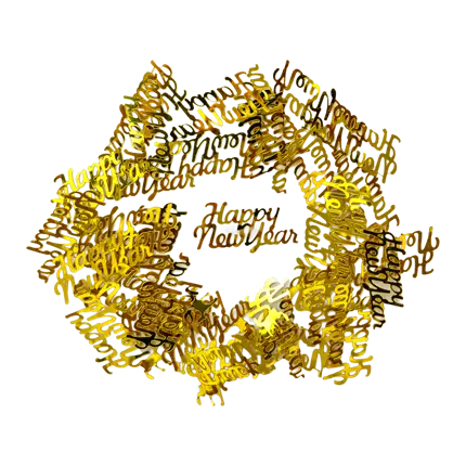 Coriandoli FELICE ANNO NUOVO - Oro - 4x2cm (3g)