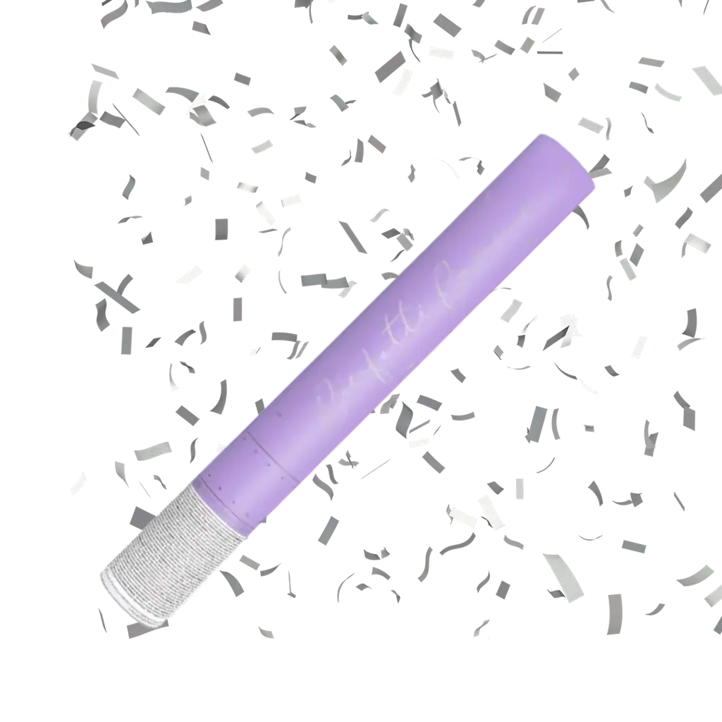 Cannoni Coriandoli 40cm Argento 