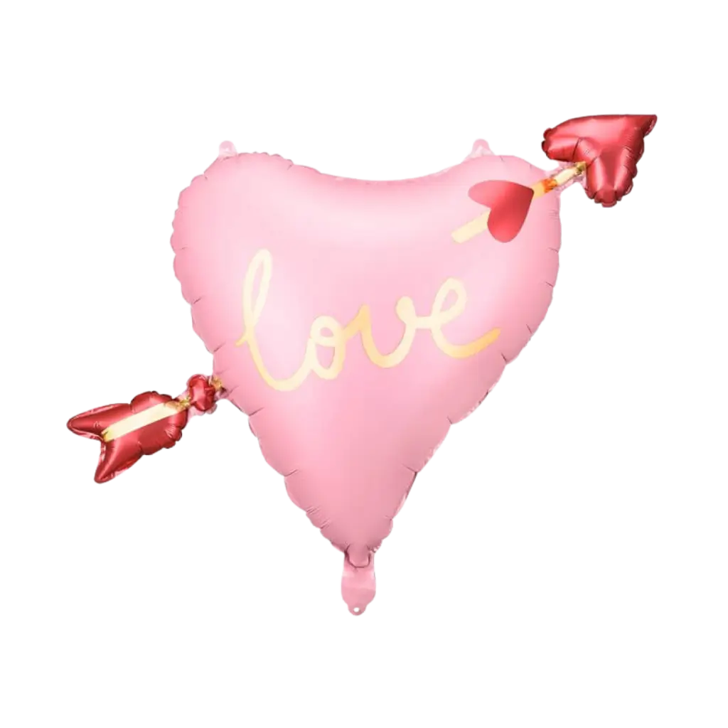 Palloncino Foil - Cuore Freccia Cupido Rosa - 76 x 55 cm