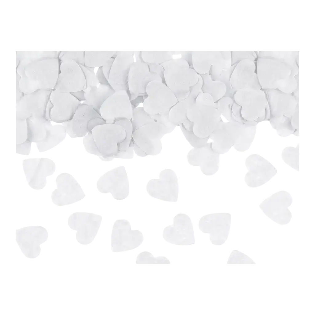 Confetti da tavola - Cuore Bianco - 1.6x1.6cm (15gr)