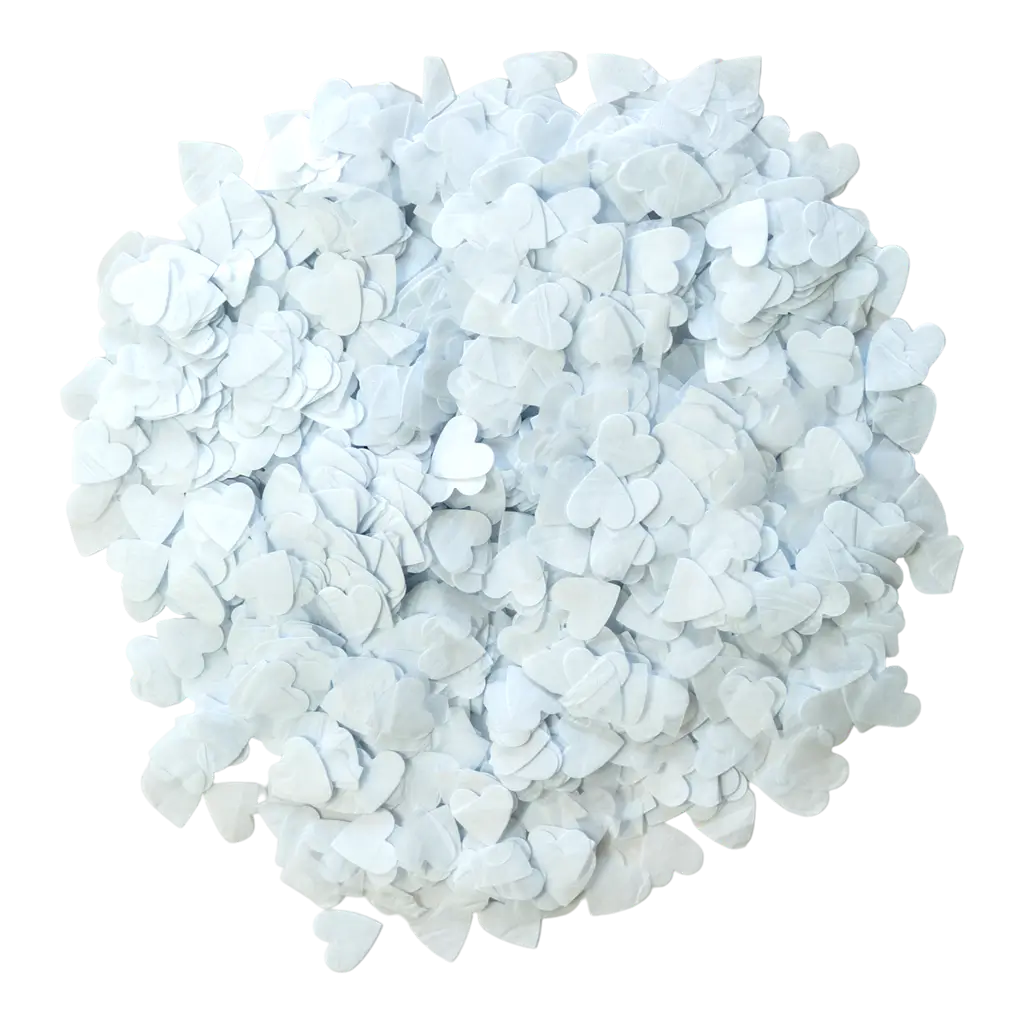 Confetti da tavola - Cuore Bianco - 1.6x1.6cm (15gr)