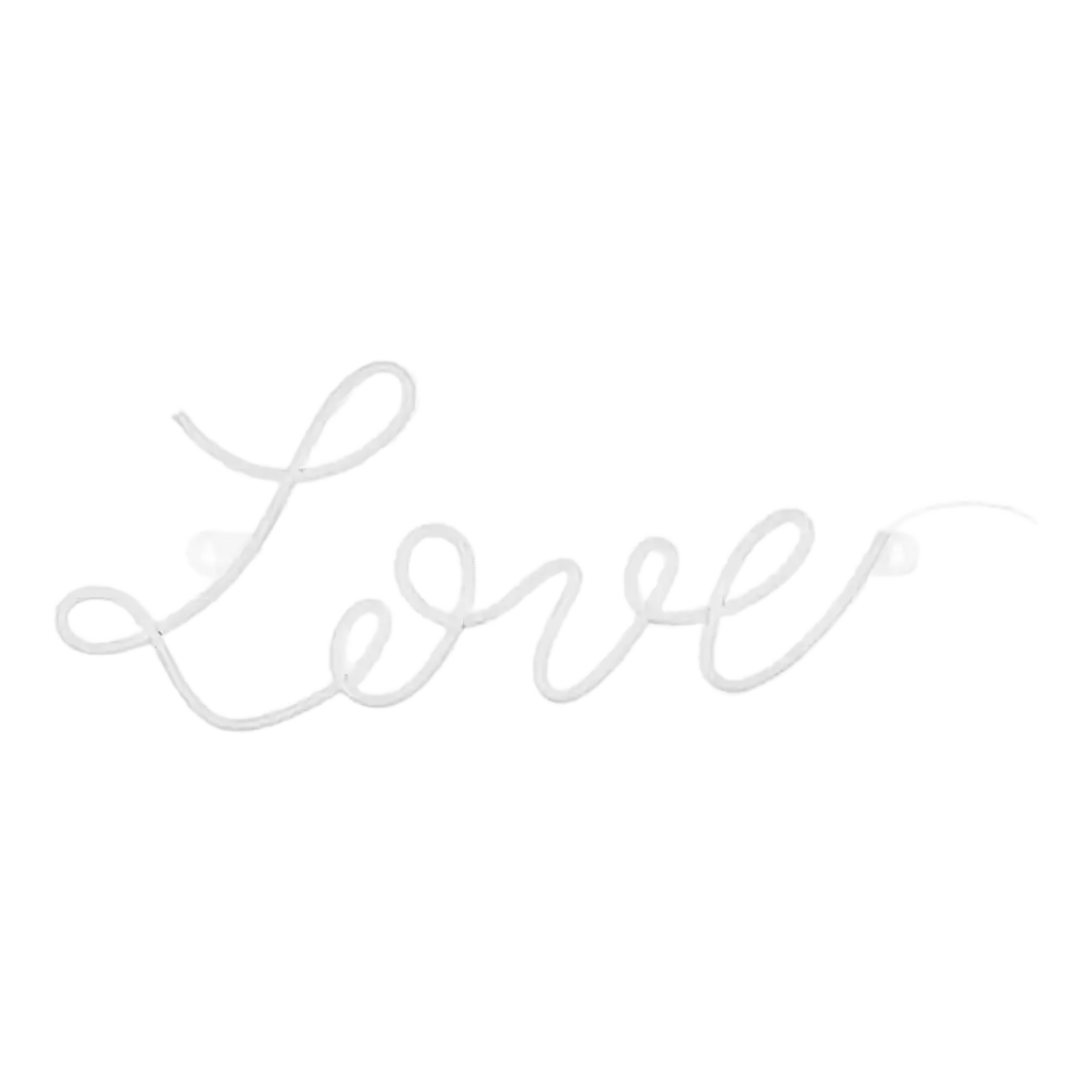 Lettera decorativa "LOVE" Neon LED bianco - 61x27,4cm