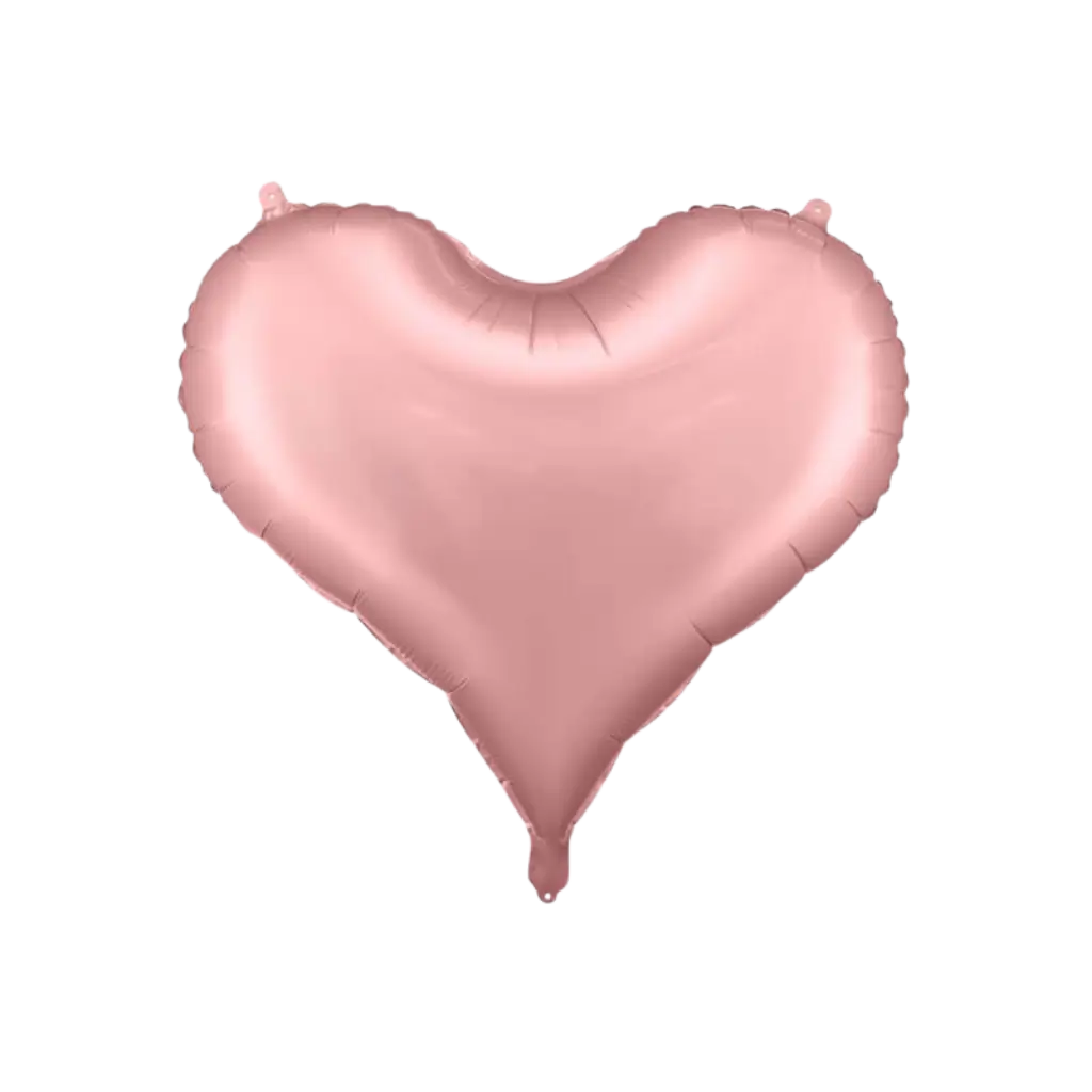 Palloncino in lamina di raso a forma di cuore rosa chiaro - 75x64,5 cm
