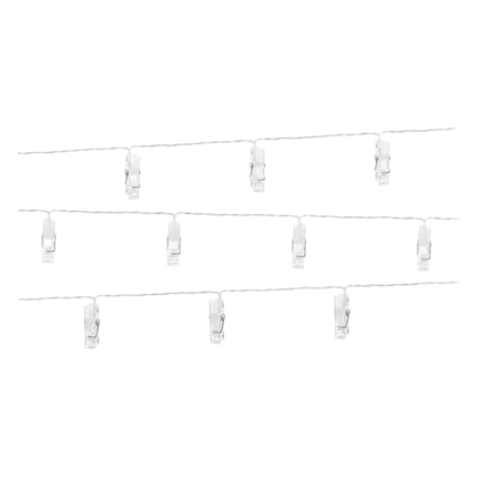 Ghirlanda LED - Clip decorative - Trasparente - 1,4 m