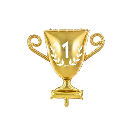 Palloncino Mylar Glitter - Coppa Sport Oro - 64x61cm