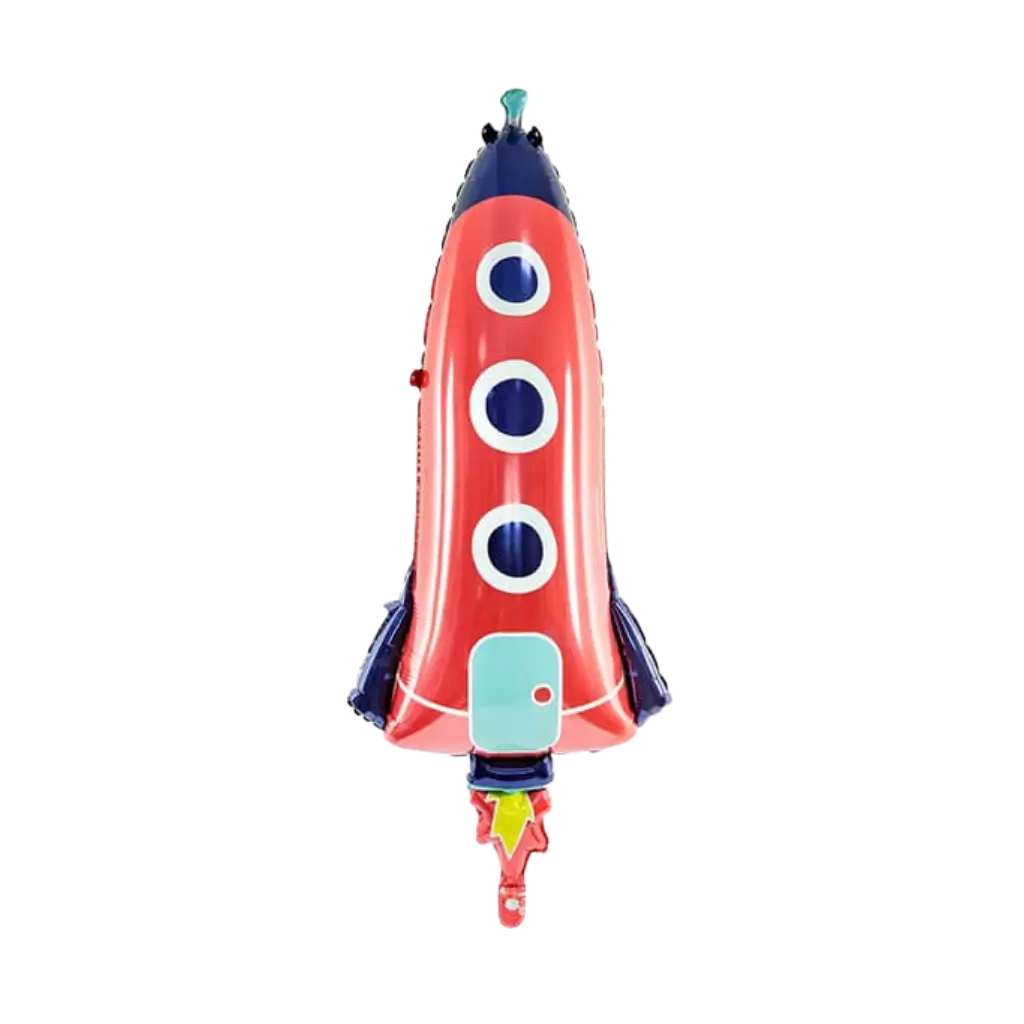 Palloncino Mylar Effetto Lucido - Rocket Rocket - 44x115cm