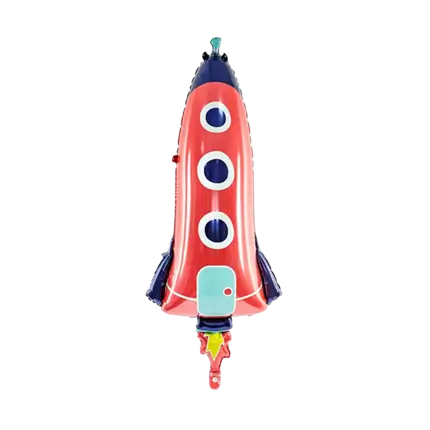 Palloncino Mylar Effetto Lucido - Rocket Rocket - 44x115cm