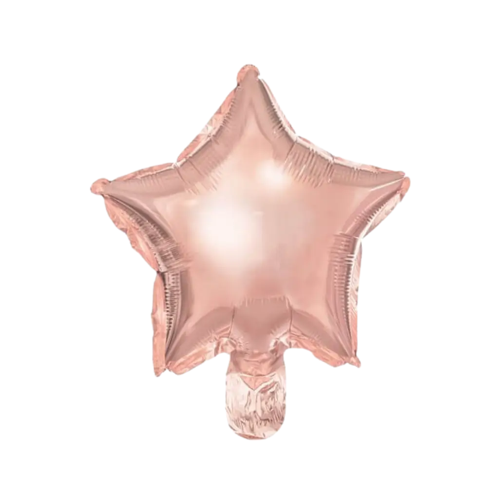 Palloncino Stella - Mylar Metallico - Oro Rosa - 25cm (set di 25)