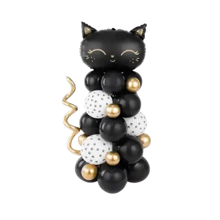 Bouquet di Palloncini Gatto Nero Gigante - DA COSTRUIRE - 83x140cm