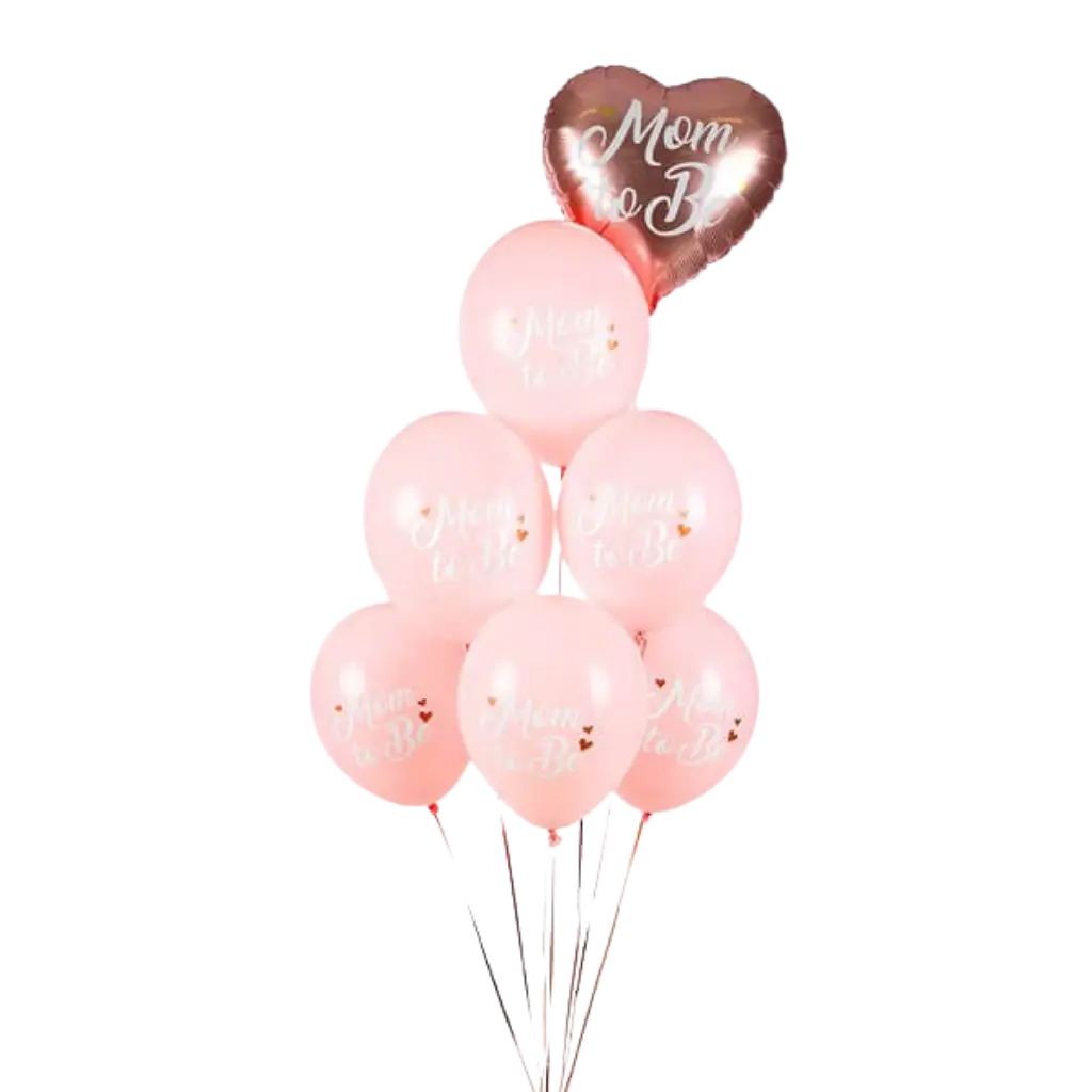 Set 6 Palloncini Rosa "Mum To Be" - 30cm