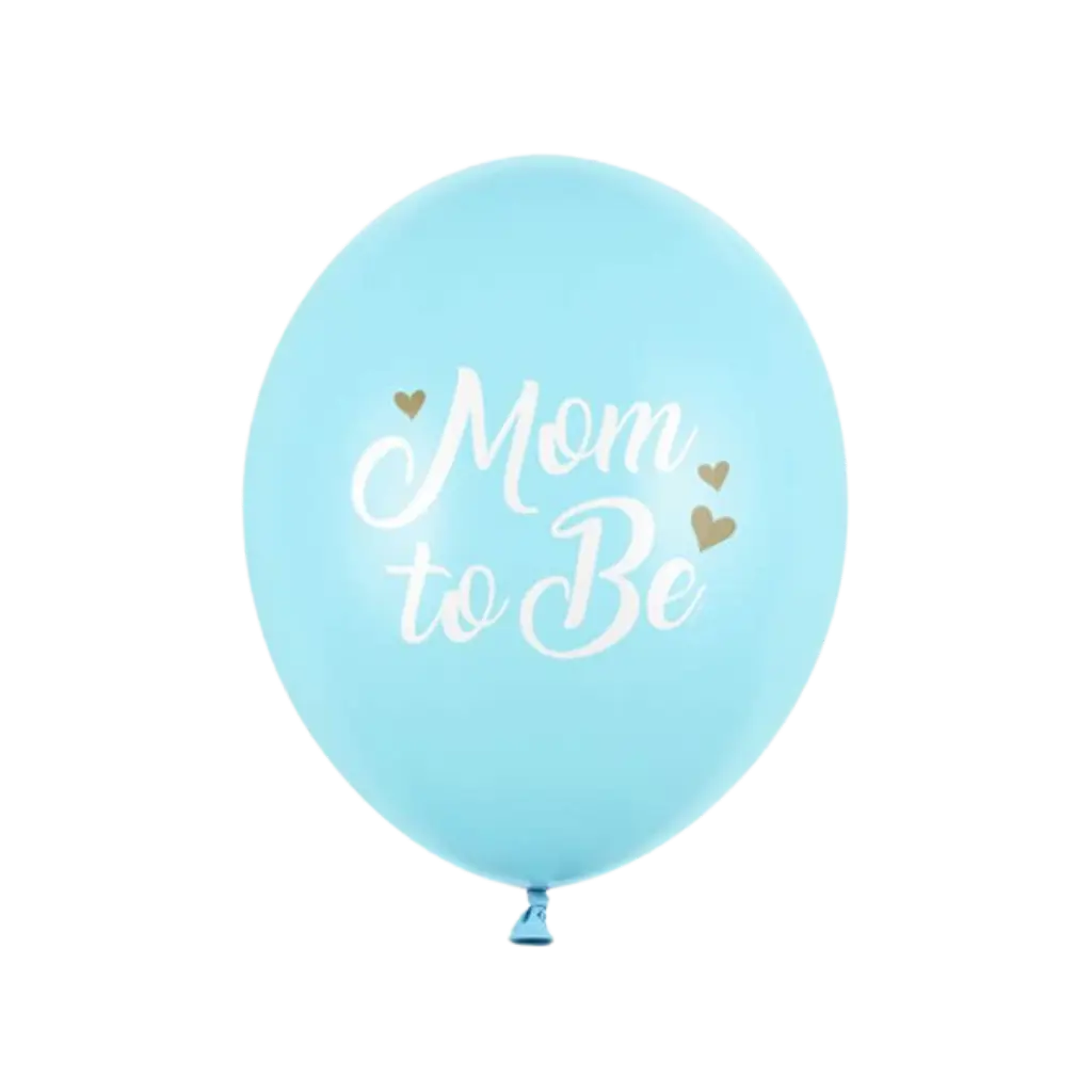 Set di 6 Palloncini Blu "Mum To Be" - 30cm