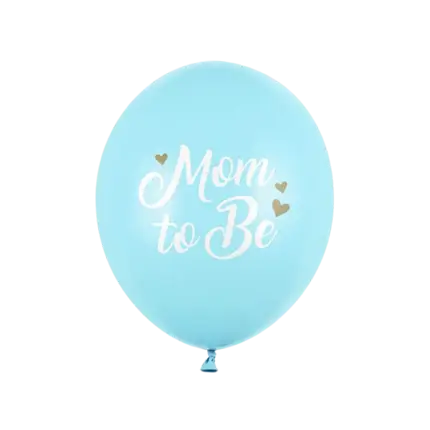 Set di 6 Palloncini Blu Mum To Be - 30cm