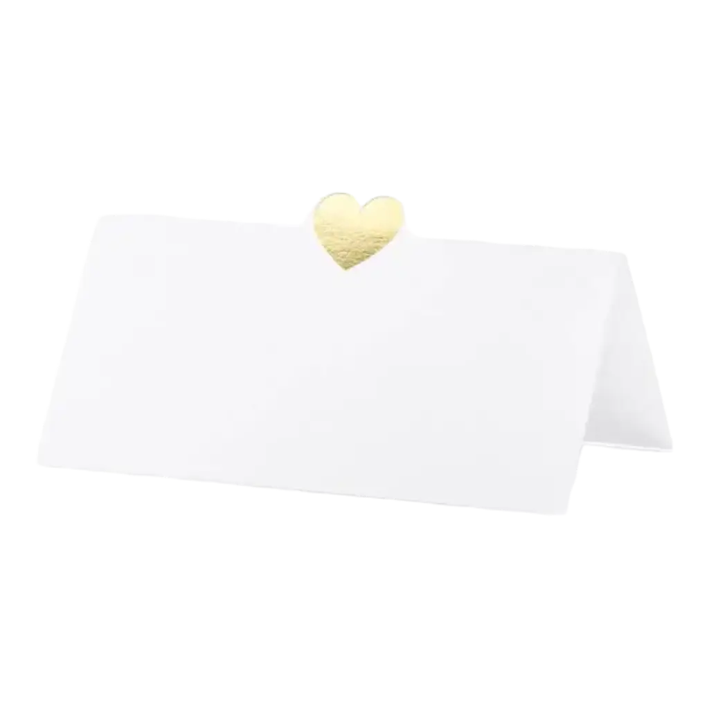 Segnaposto con motivi Gold Heart (confezione da 10)