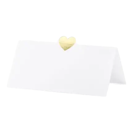 Segnaposto con motivi Gold Heart (confezione da 10)
