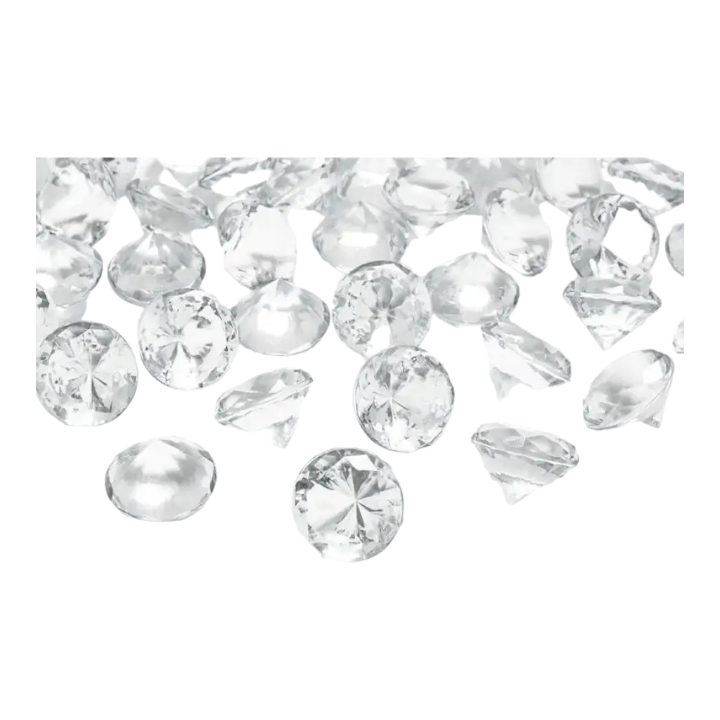 Coriandoli Diamante - Trasparente - 20mm - Confezione da 10
