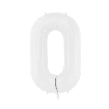 Palloncino compleanno numero 0 Bianco 86 cm