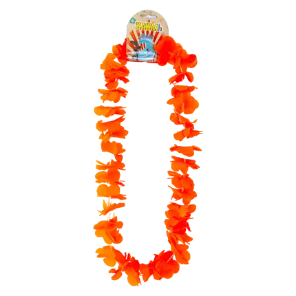 Copia della collana di fiori hawaiani al neon arancione