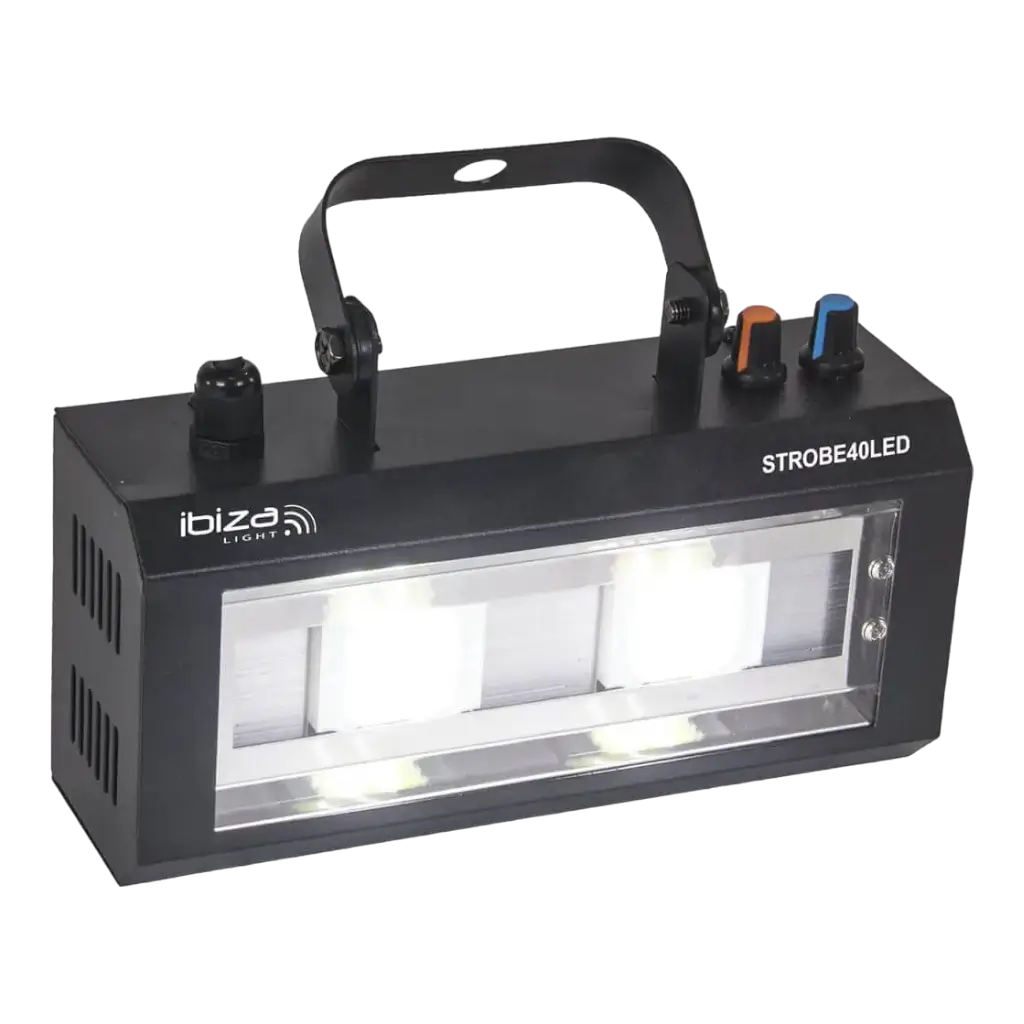 Ibiza LED luce bianca stroboscopica 2x20W