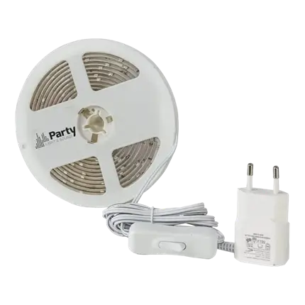 Nastro luminoso flessibile a LED bianco da 3 m PARTY-STRIP300WH