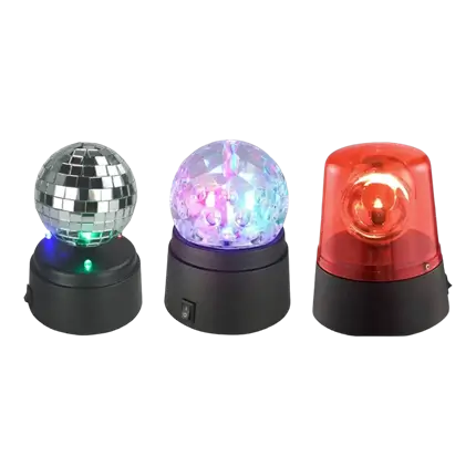 Confezione di 3 mini effetti luminosi a LED Kidz-Party
