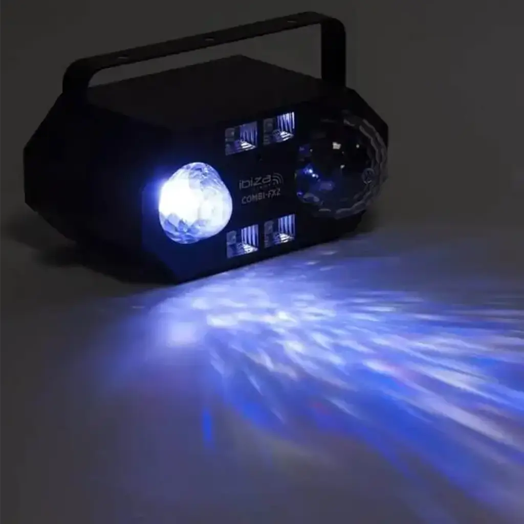Effetto luce combinato 4 in 1: acqua, astro, UV, strobo
