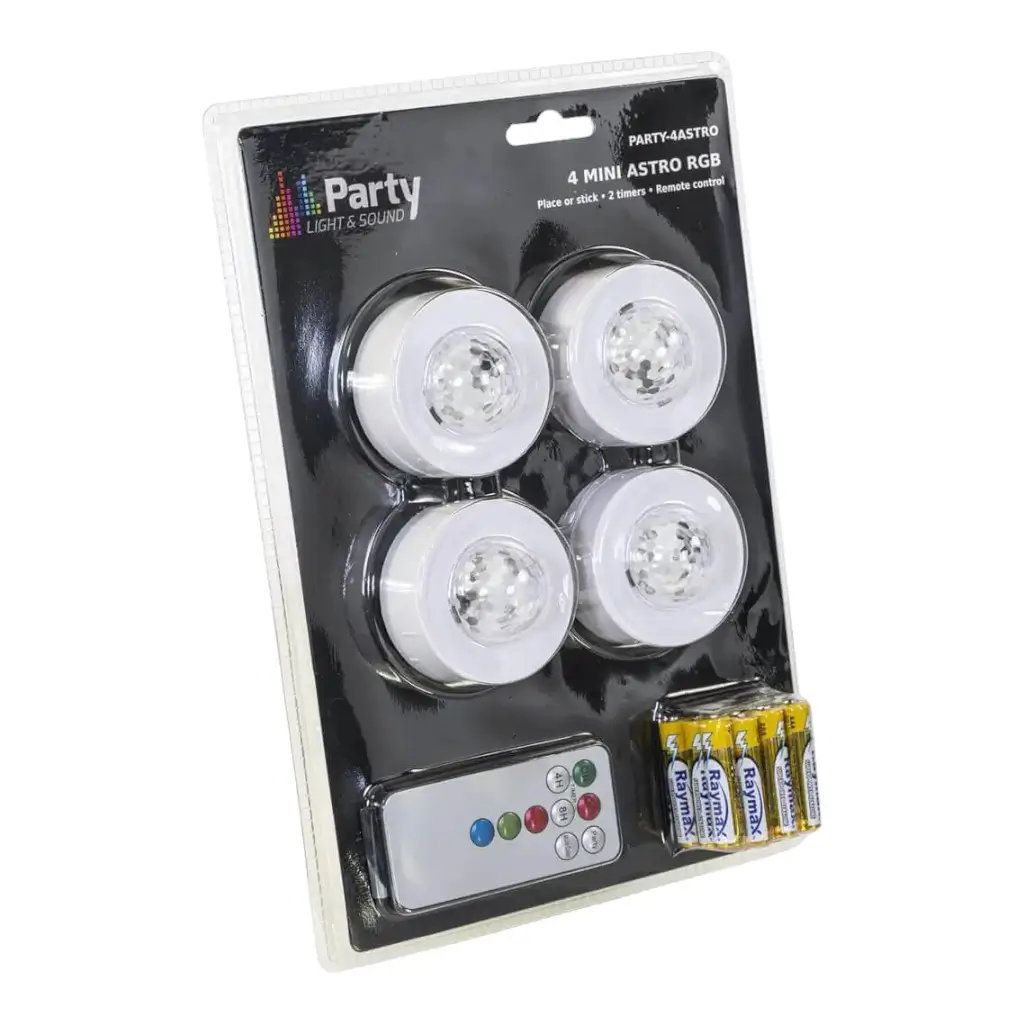 PARTY-4ASTRO LED RGBW effetti luce astro confezione da 4