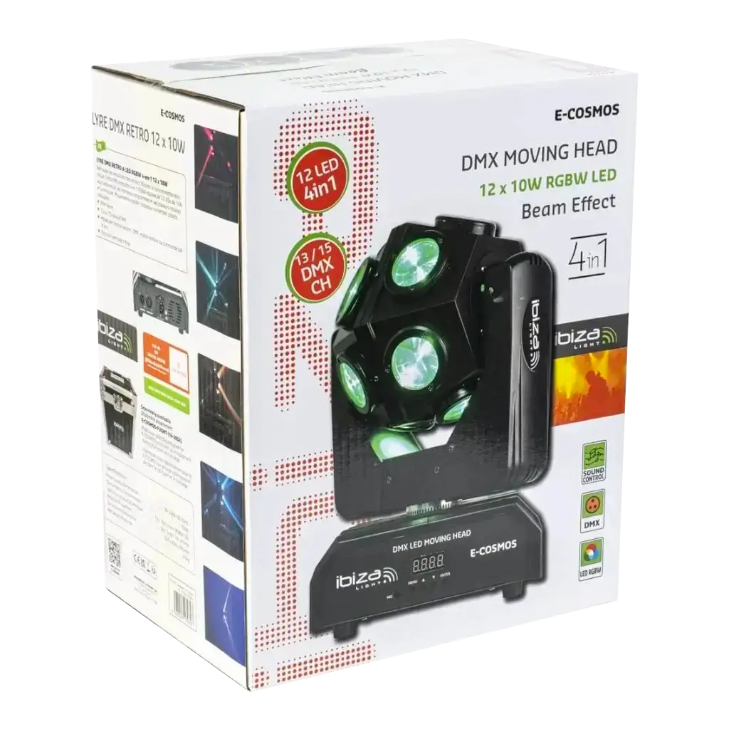 Soffiatore DMX E-COSMOS 4 in 1 a LED in stile retrò