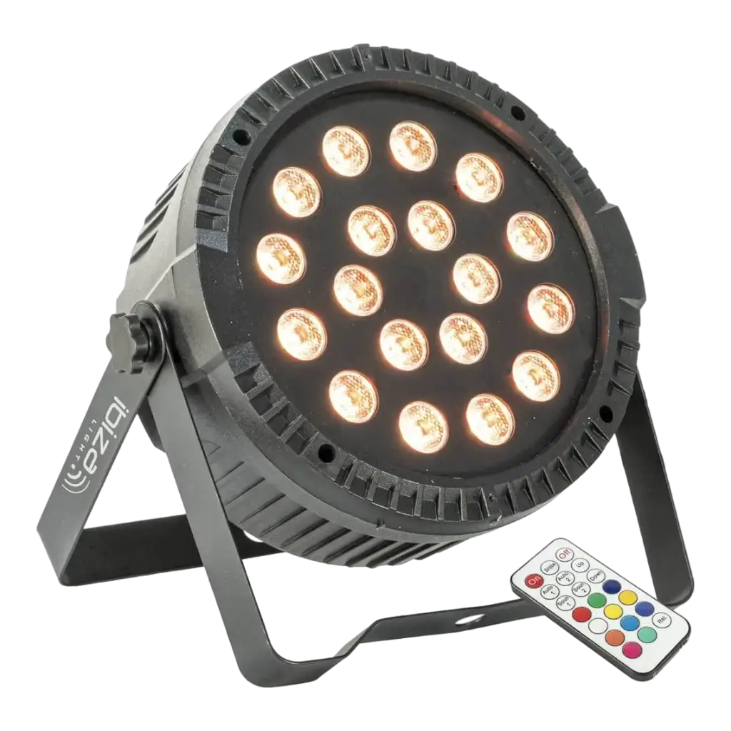 Proiettore PAR piatto a 18 LED RGBW