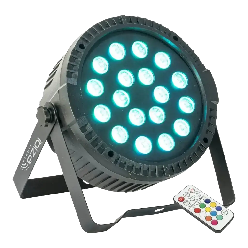 Proiettore PAR piatto a 18 LED RGBW
