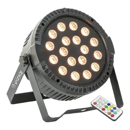 Proiettore PAR piatto a 18 LED RGBW