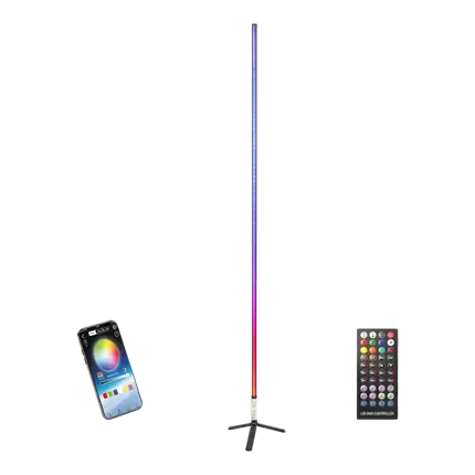 Tubo luminoso 1,5 m RGB Magic Color Stick nero