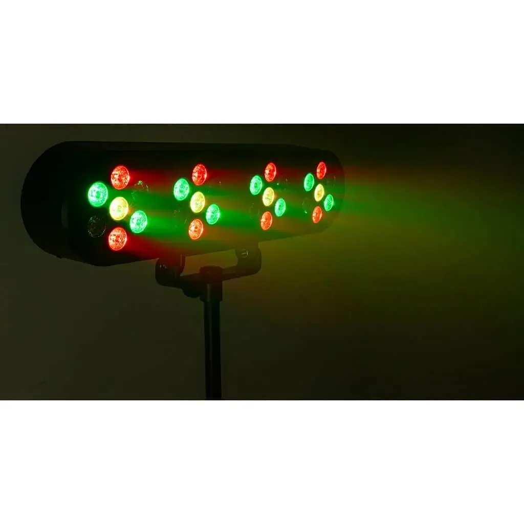 Effetto luce su stativo a LED 4 PAR con telecomando