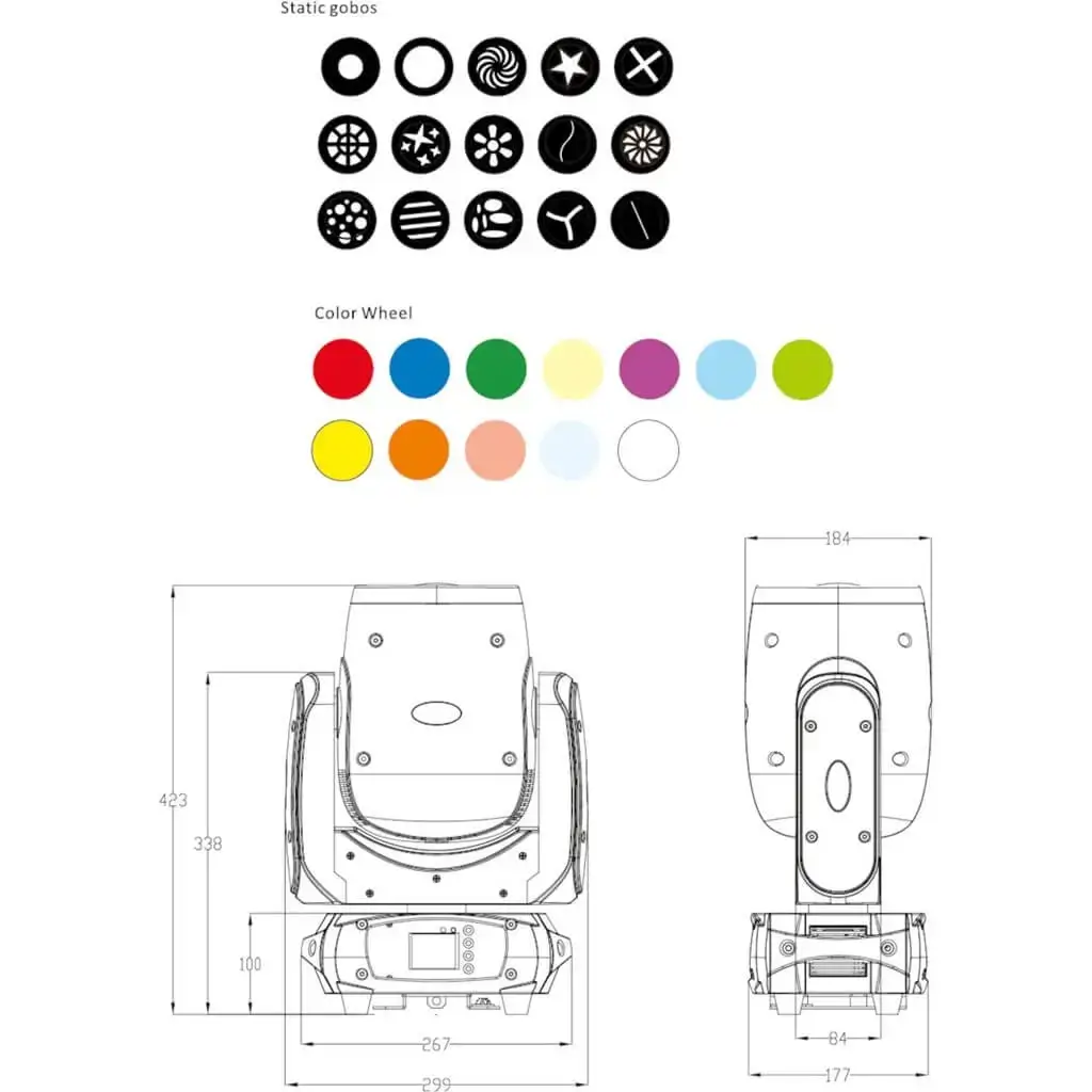 BEAM-100LED-MKII con doppio prime e anello luminoso