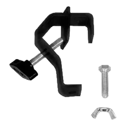 Gancio nero con contropiastra