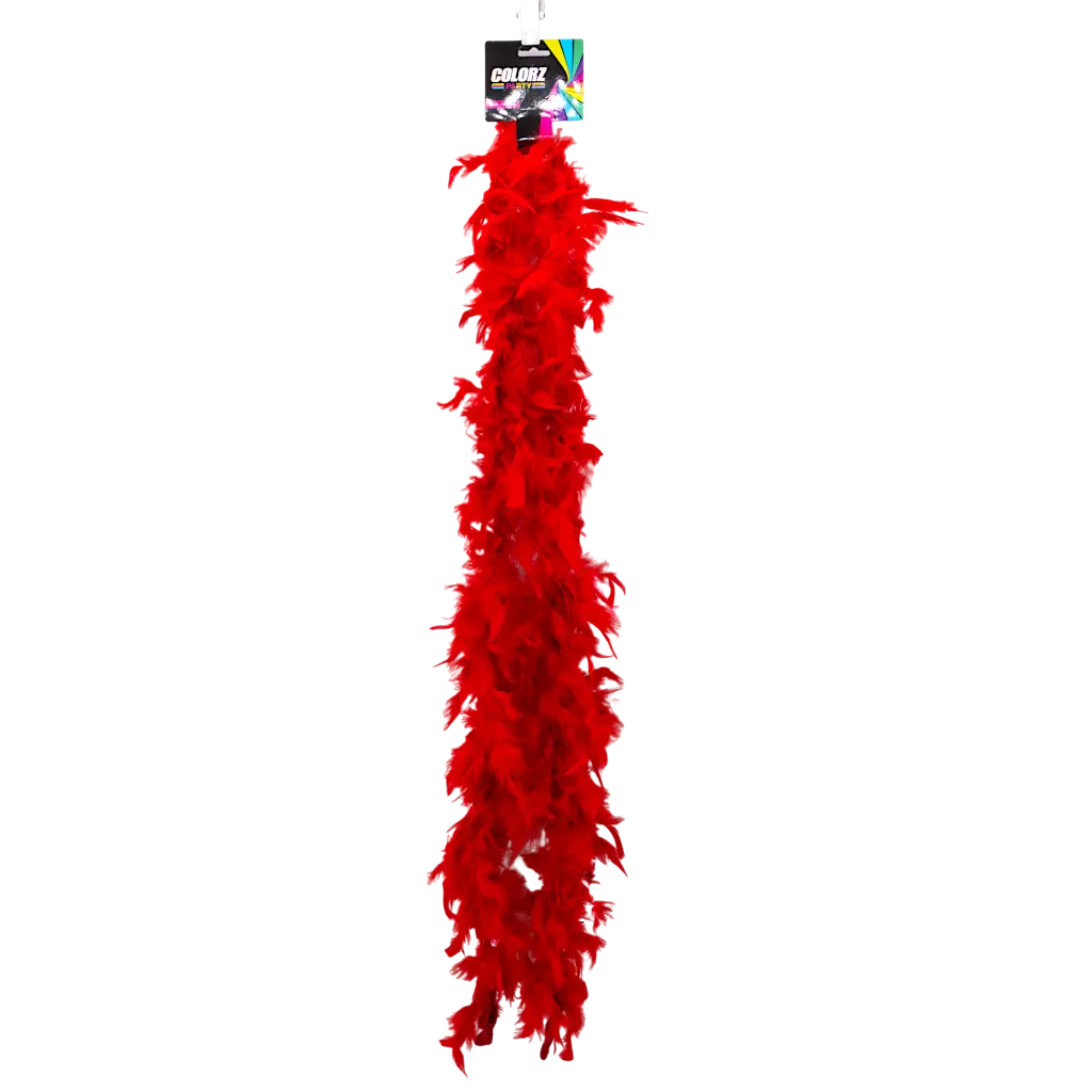 Boa di piume rosse - 180 cm