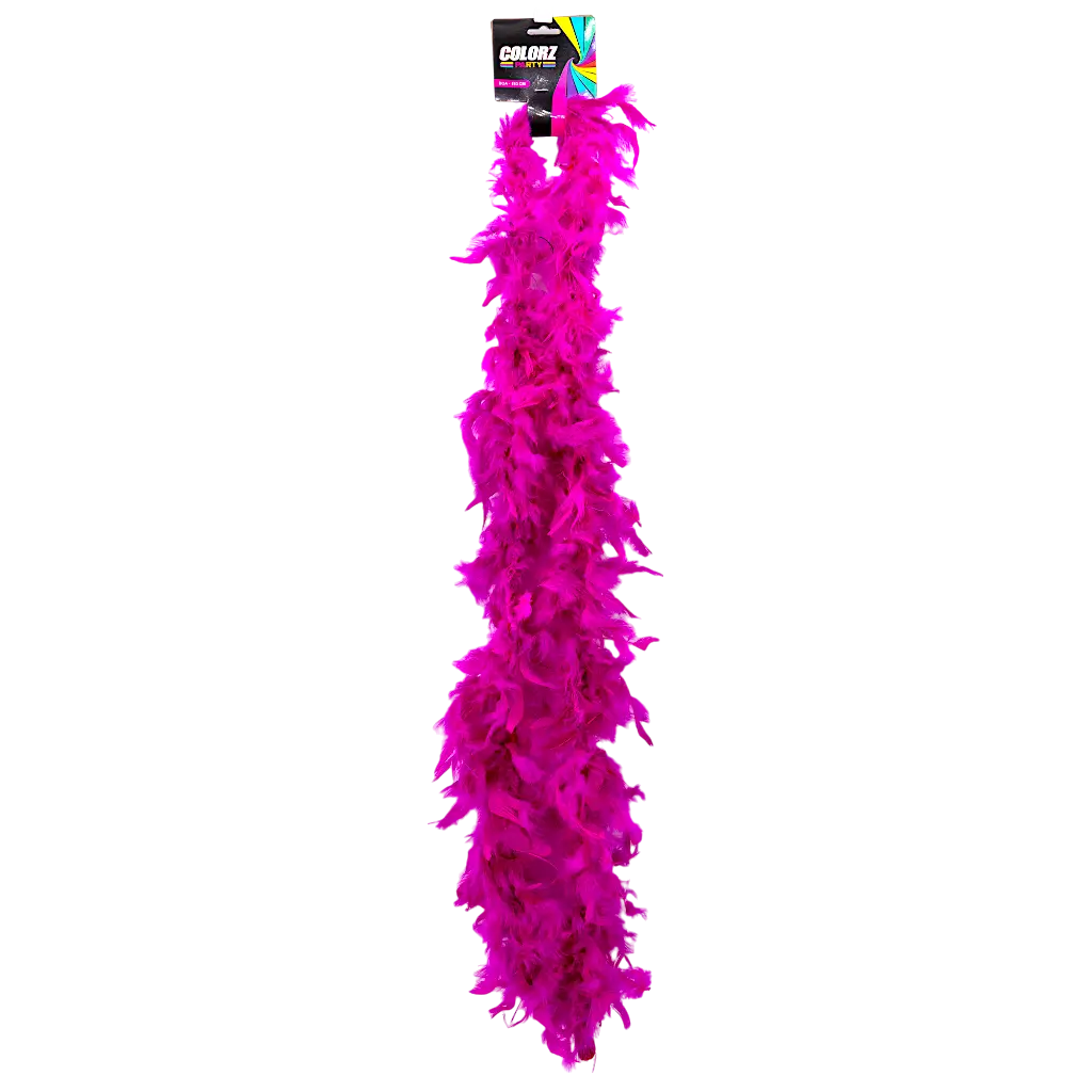 Boa di piume fucsia - 180 cm