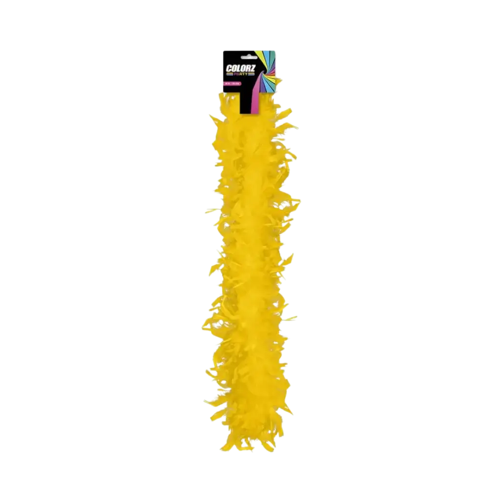 Boa di piume gialle - 180 cm