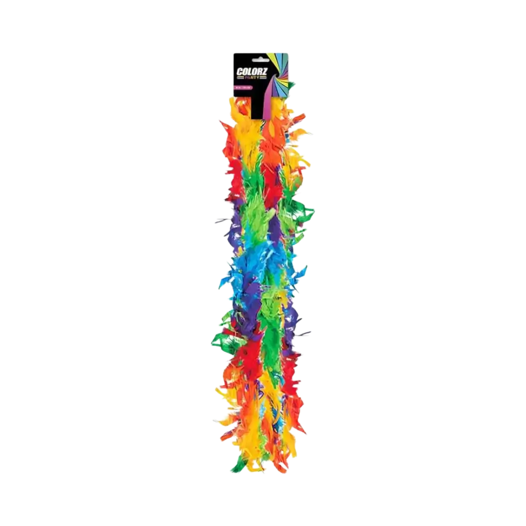 Boa di piume multicolore - 180 cm