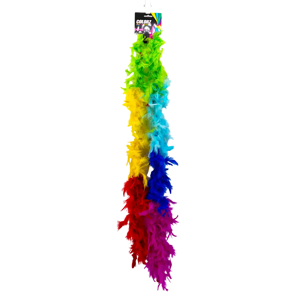 Boa di piume multicolore - 180 cm