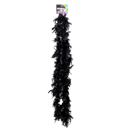 Boa di piume nere - 180 cm