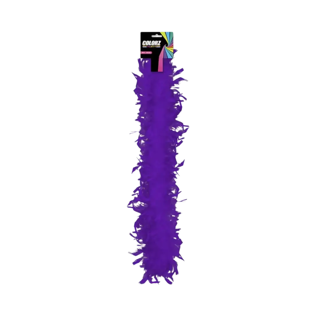 Boa di piume viola - 180 cm