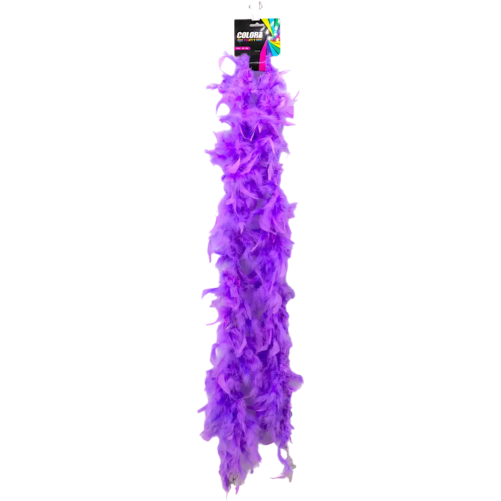 Boa di piume viola - 180 cm