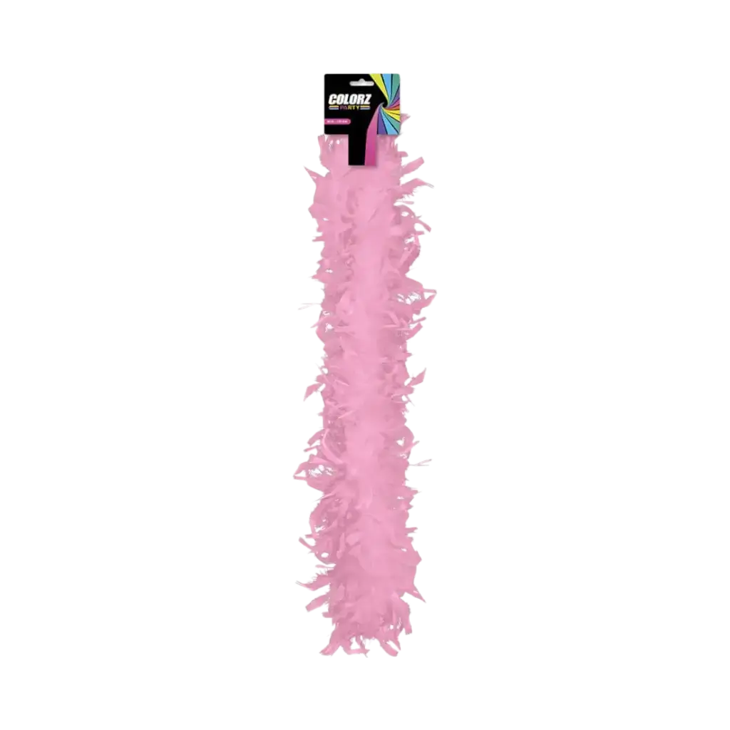Boa di piume rosa chiaro - 180 cm