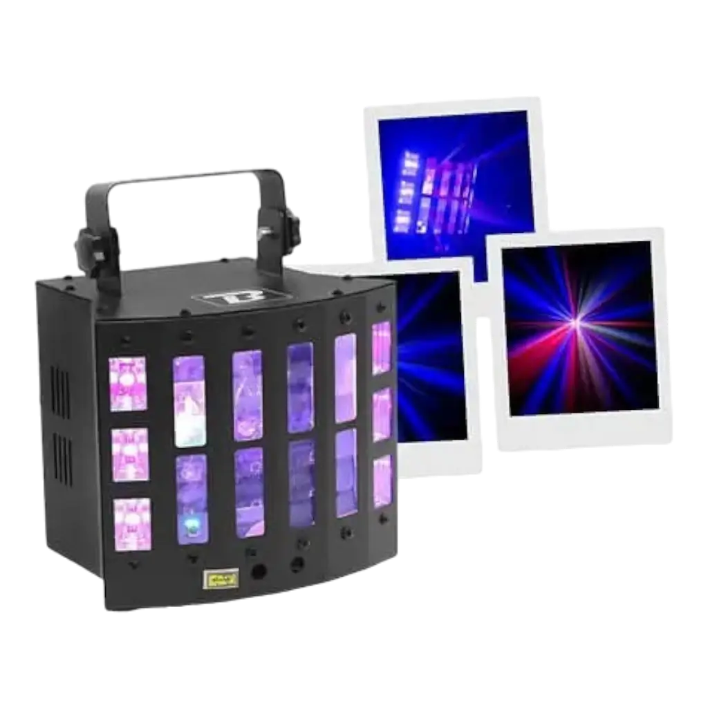 BoomTone DJ 4in1 Set di luci a effetto LED - DerbyFX 4in1