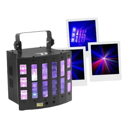 BoomTone DJ 4in1 Set di luci a effetto LED - DerbyFX 4in1