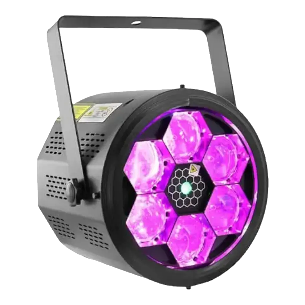 BoomTone DJ 2 in 1 effetto LED rotante e laser - BEE-FX LZR