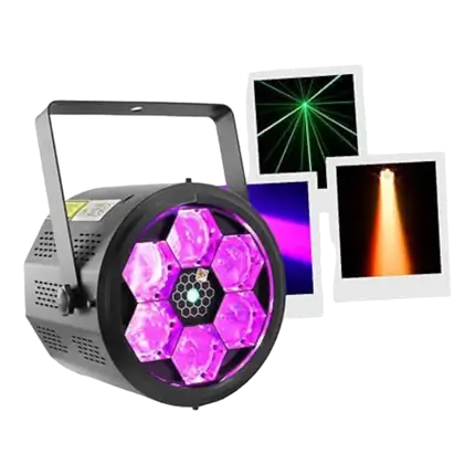 BoomTone DJ 2 in 1 effetto LED rotante e laser - BEE-FX LZR