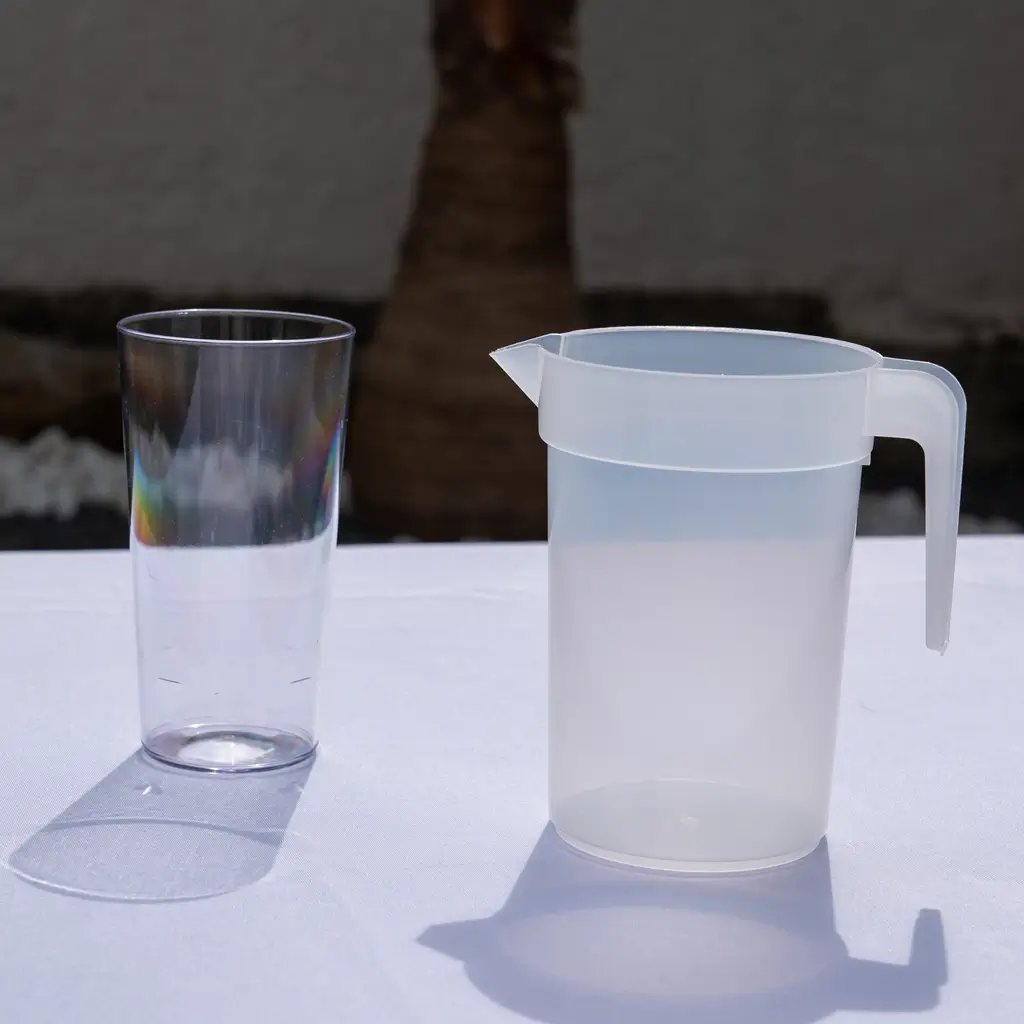 Brocca riutilizzabile in plastica da 1 litro