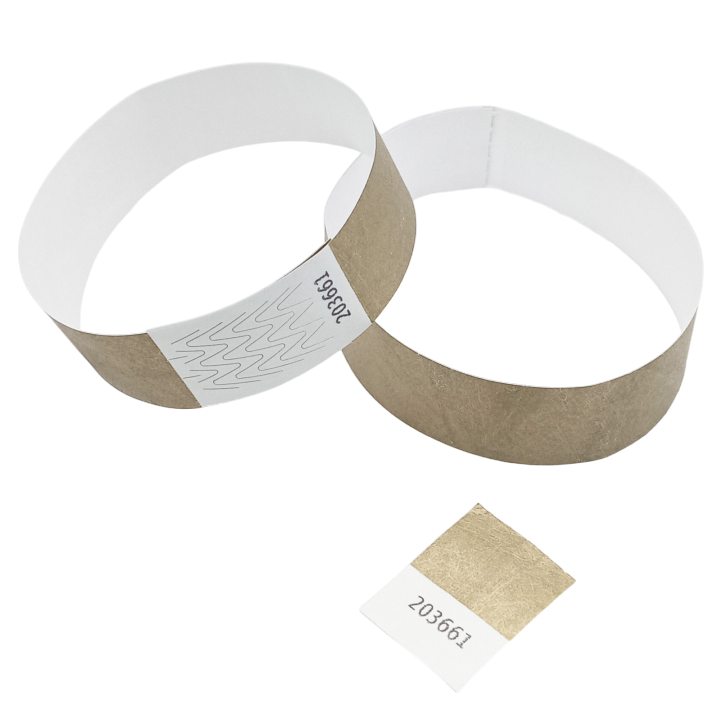 Braccialetto in carta oro Tyvek® senza marcatura