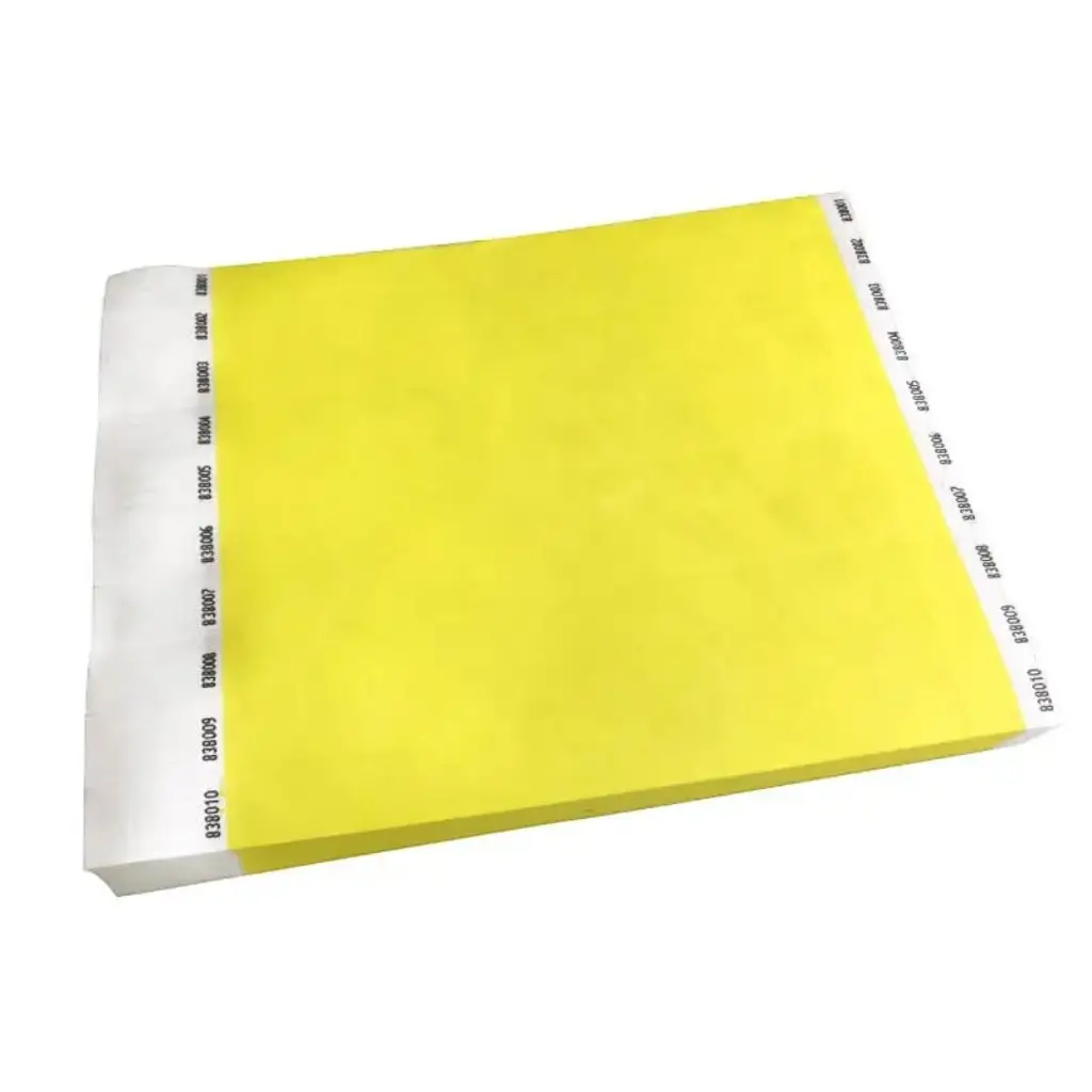 Braccialetto in Tyvek® giallo carta senza marcatura